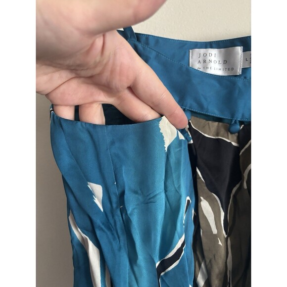 VTG 2000s Y2K Draped Silk Top XL The Limited Jodi Arnold Blue Strappy Tank Chic - Picture 5 of 7